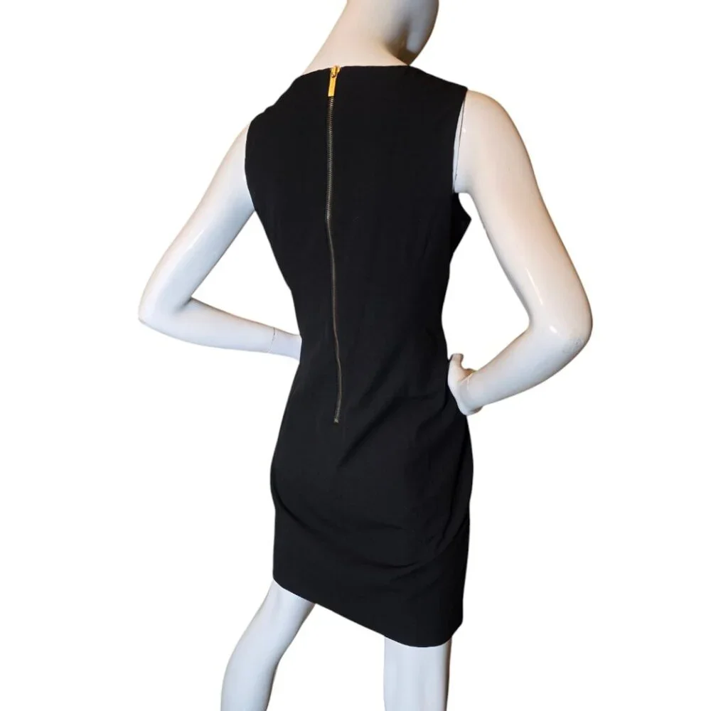 MICHAEL KORS Black Sheath Sleeveless Mini Dress sz 10